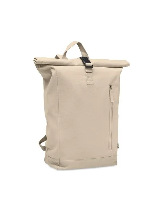 Sac à dos enroulable personnalisé 390 gr/m² KAMET Matières : bois cadeau entreprise pas cher