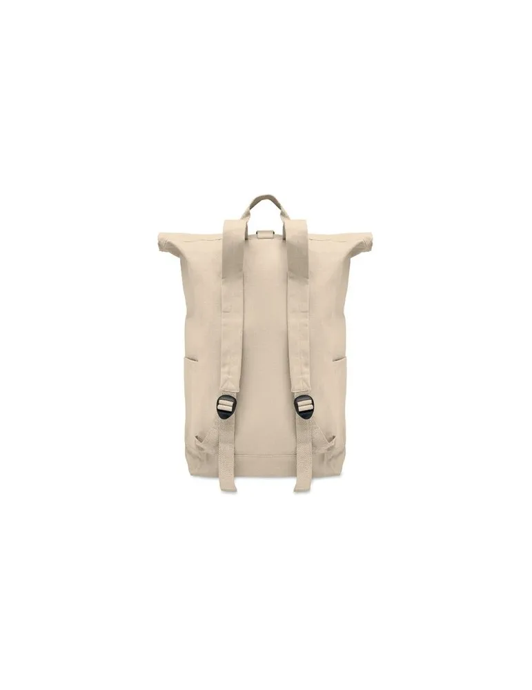 Sac à dos enroulable personnalisé 390 gr/m² KAMET Matières : bois personnalisation rapide en France