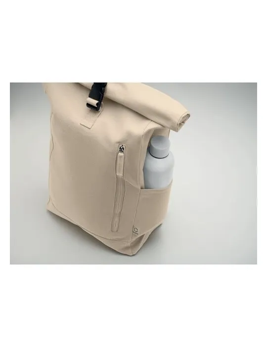 Sac à dos enroulable personnalisé 390 gr/m² KAMET Matières : bois personnalisation rapide en France