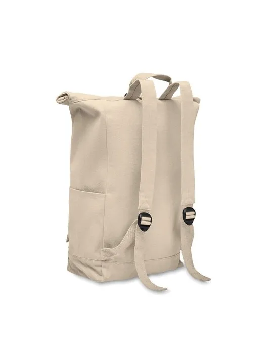 Sac à dos enroulable personnalisé 390 gr/m² KAMET Matières : bois accessoire événementiel unique