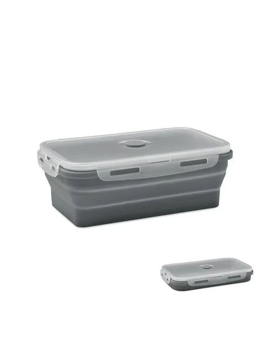 Lunchbox pliable écologique en silicone KOLAPSO Matières : bois cadeau entreprise pas cher