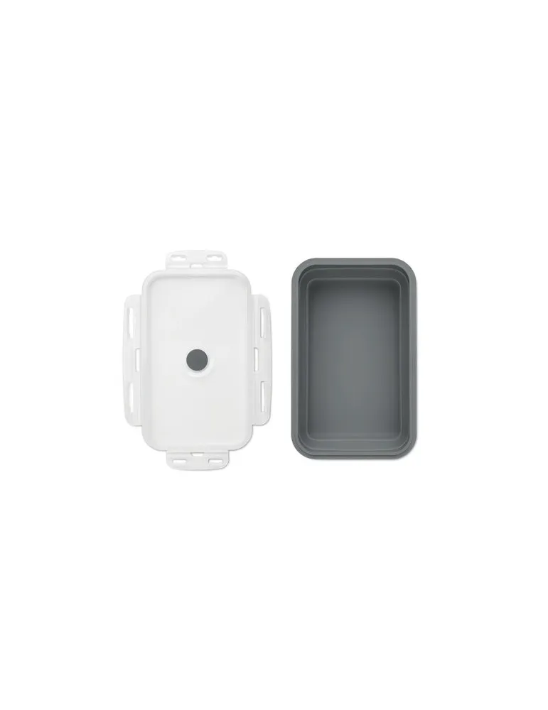 Lunchbox pliable écologique en silicone KOLAPSO Matières : bois marquage laser ultra précis