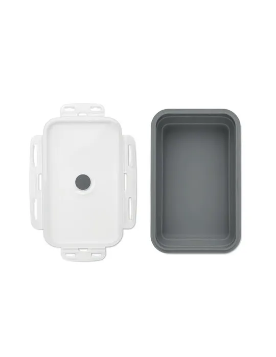 Lunchbox pliable écologique en silicone KOLAPSO Matières : bois marquage laser ultra précis