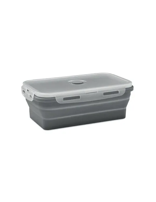 Lunchbox pliable écologique en silicone KOLAPSO Matières : bois objet promotionnel éco-responsable