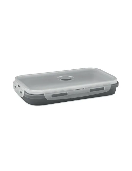 Lunchbox pliable écologique en silicone KOLAPSO Matières : bois impression logo haute qualité