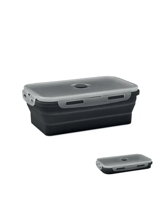 Lunchbox pliable écologique en silicone KOLAPSO Matières : bois personnalisable avec votre logo