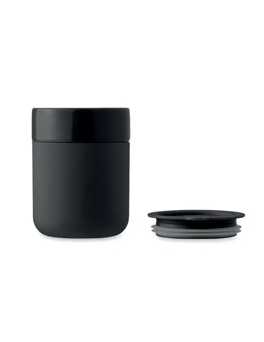 Gobelet en céramique personnalisé 330 ml QERAM Matières : bois personnalisation sur mesure