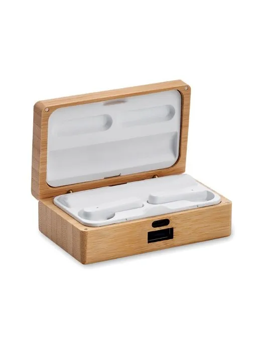 Écouteurs TWS écologiques dans un étui OREBAM Matières : bois