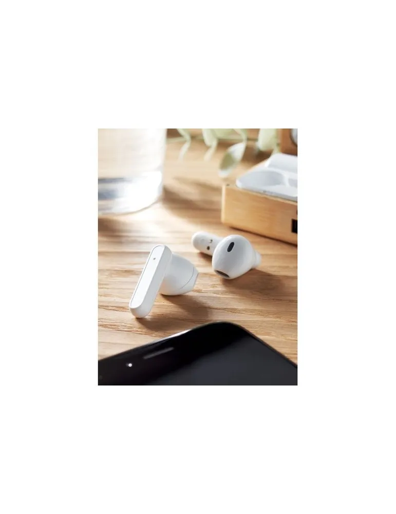 Écouteurs TWS écologiques dans un étui OREBAM Matières : bois marquage laser ultra précis