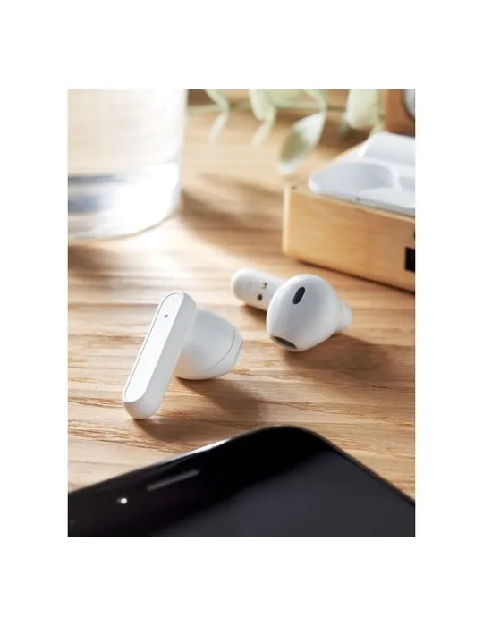 Écouteurs TWS écologiques dans un étui OREBAM Matières : bois marquage laser ultra précis