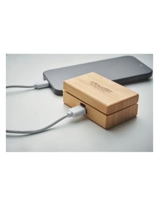 Écouteurs TWS écologiques dans un étui OREBAM Matières : bois accessoire événementiel unique