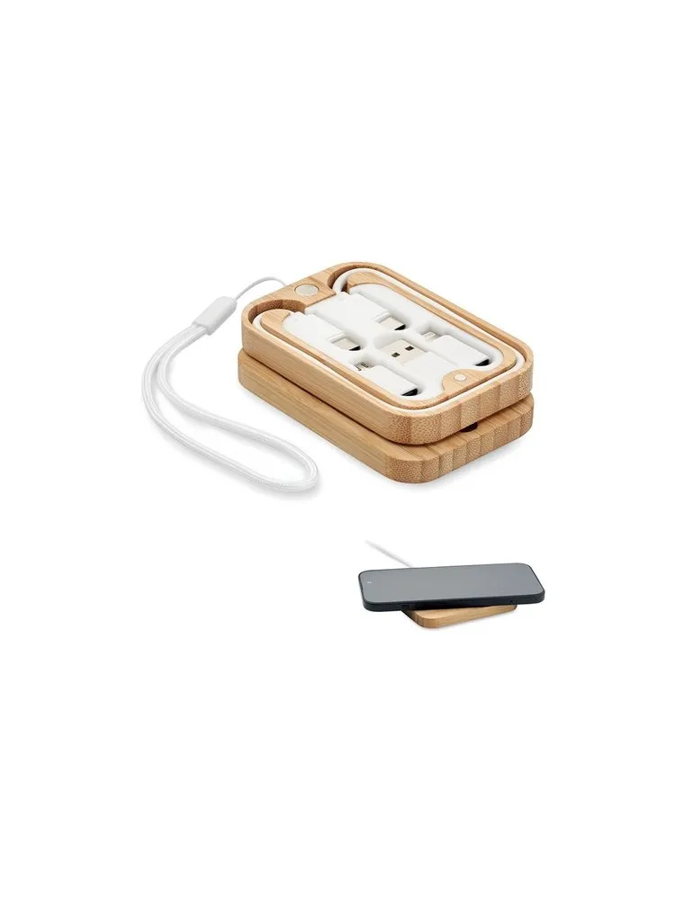 Chargeur sans fil 15W bambou CHARGOO