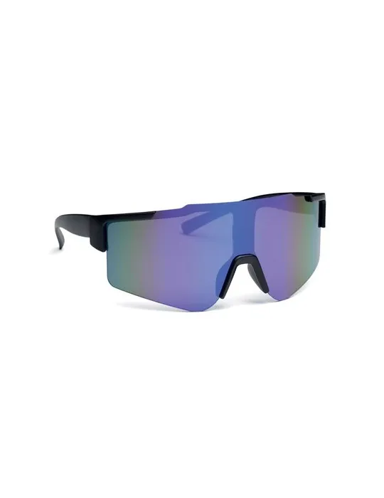 Lunettes de sport miroirs personnalisées SHINE Matières : plastique Couleurs : bleu clair personnalisable avec votre logo