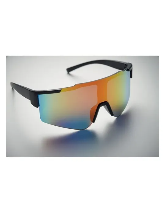 Lunettes de sport miroirs personnalisées SHINE Matières : métal Couleurs : bleu foncé goodies entreprise design