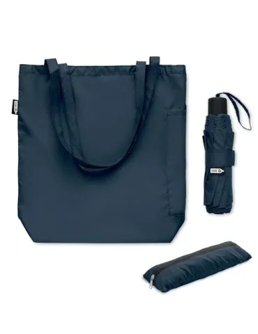 Parapluie 21'' personnalisé et Tote bag écologique SEATTLE Matières : métal Couleurs : blanc