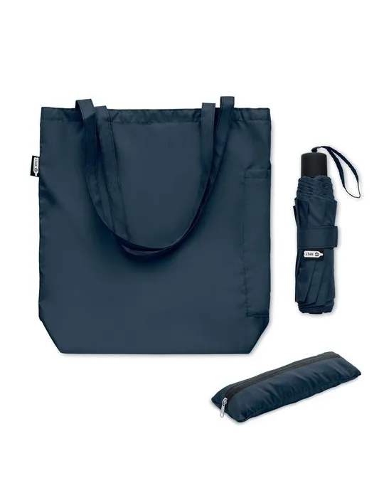 Parapluie 21'' personnalisé et Tote bag écologique SEATTLE Matières : métal Couleurs : blanc