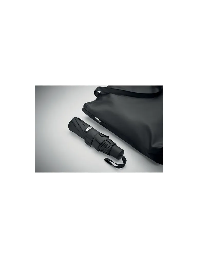 Parapluie 21'' personnalisé et Tote bag écologique SEATTLE Matières : plastique Couleurs : blanc translucide objet promo petit b