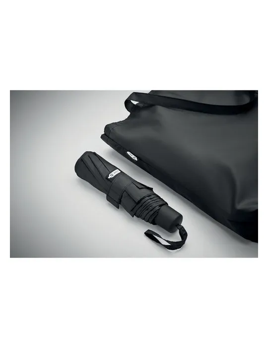 Parapluie 21'' personnalisé et Tote bag écologique SEATTLE Matières : plastique Couleurs : blanc translucide objet promo petit b