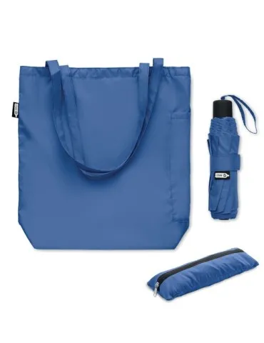 Parapluie 21'' personnalisé et Tote bag écologique SEATTLE Matières : métal Couleurs : blanc 2