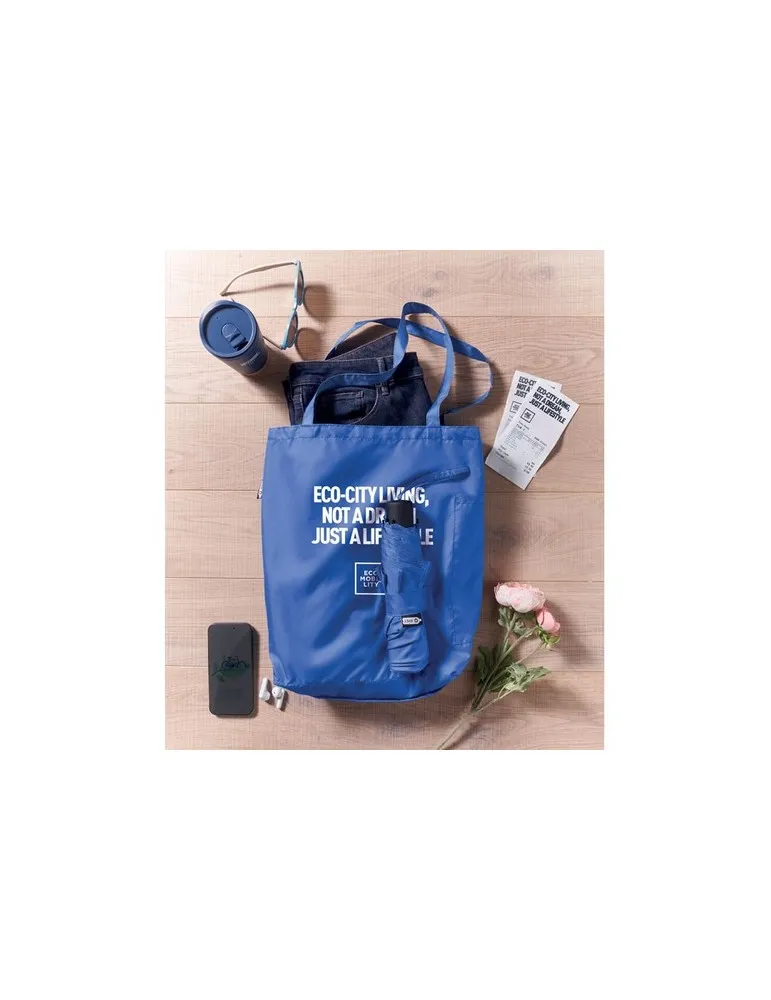 Parapluie 21'' personnalisé et Tote bag écologique SEATTLE Matières : plastique Couleurs : rouge cadeau entreprise pas cher