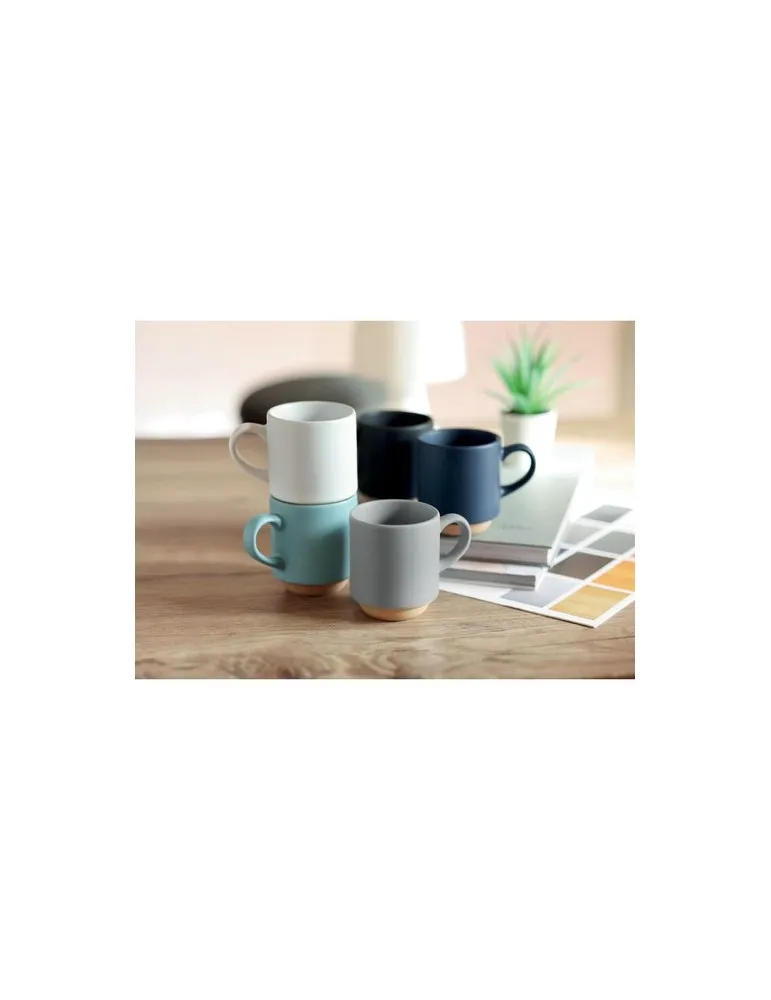 Mug en céramique publicitaire 170 ml - CERACK Matières : métal Couleurs : blanc translucide marquage couleur éclatante