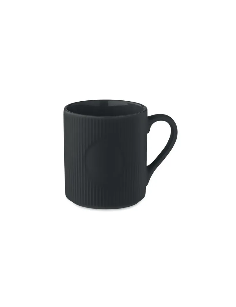 Tasse céramique striée 340 ml personnalisée RIBMUG Matières : métal Couleurs : blanc