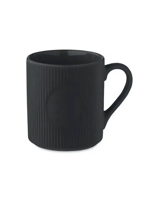 Tasse céramique striée 340 ml personnalisée RIBMUG Matières : métal Couleurs : blanc