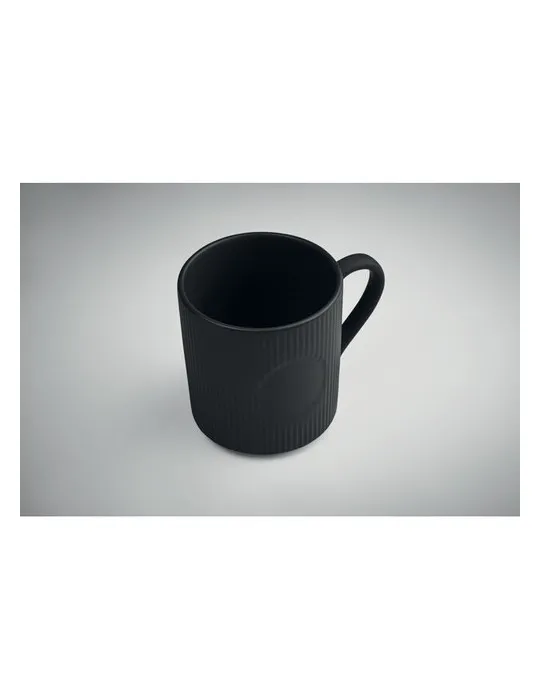 Tasse céramique striée 340 ml personnalisée RIBMUG Matières : métal Couleurs : blanc goodies entreprise design