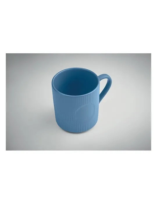 Tasse céramique striée 340 ml personnalisée RIBMUG Matières : métal Couleurs : blanc personnalisation rapide en France
