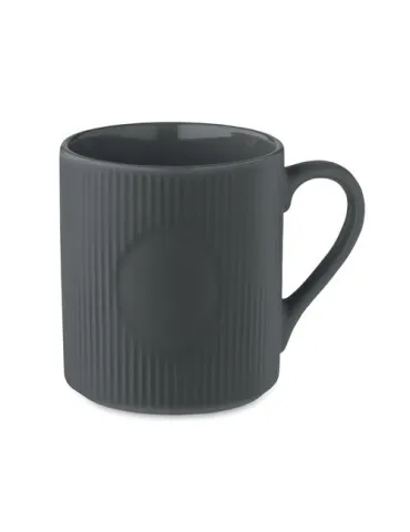 Tasse céramique striée 340 ml personnalisée RIBMUG Matières : métal Couleurs : blanc 2