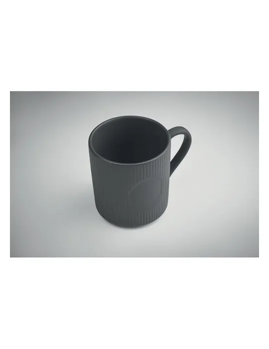Tasse céramique striée 340 ml personnalisée RIBMUG Matières : métal Couleurs : chromé accessoire événementiel unique