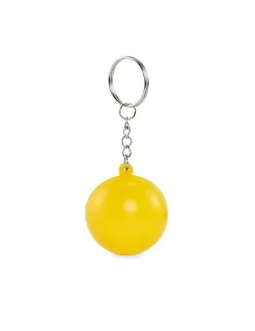Porte-clés boule en PU personnalisé CIRKELY Matières : métal Couleurs : blanc