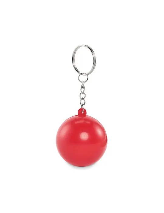 Porte-clés boule en PU personnalisé CIRKELY Matières : métal Couleurs : blanc cadeau entreprise pas cher