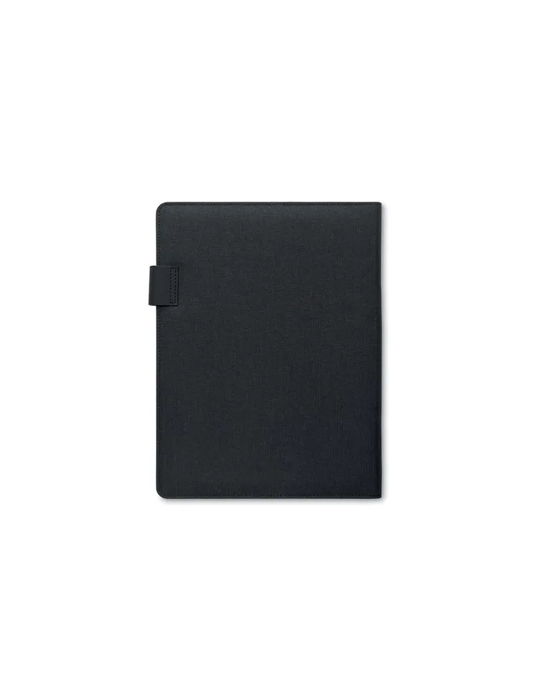 Conférencier A4 écologique avec chargeur sans fil BURGUS Matières : métal Couleurs : blanc impression haute définition