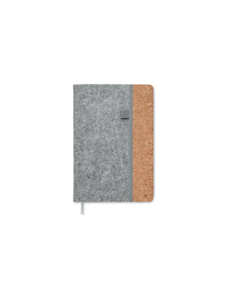 Carnet A5 écologique en liège RPET personnalisé CORKBOOK Matières : métal Couleurs : bleu accessoire événementiel unique
