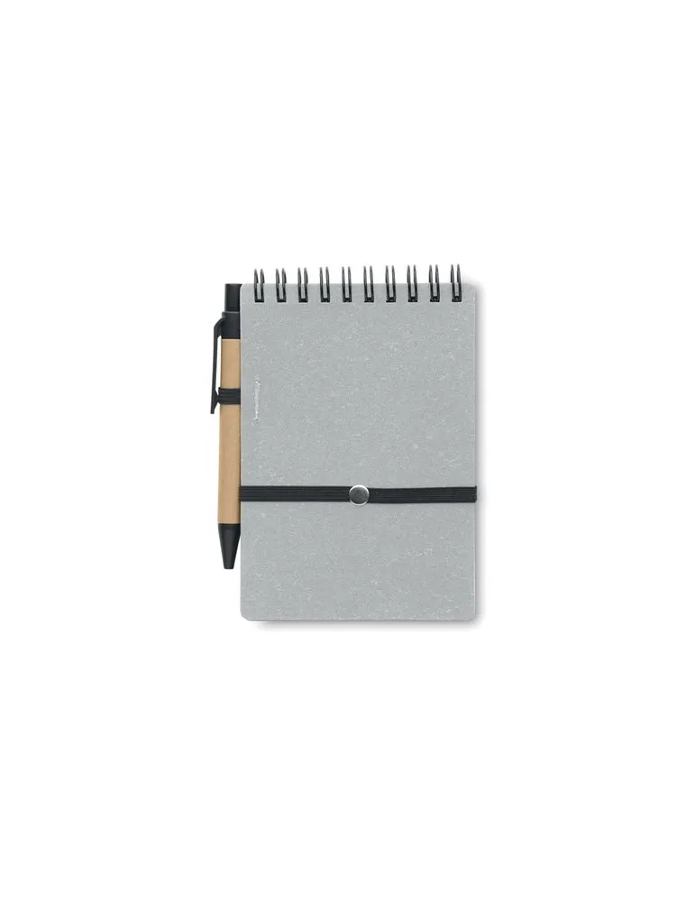 Cahier recyclé et stylo à bille NOTIE