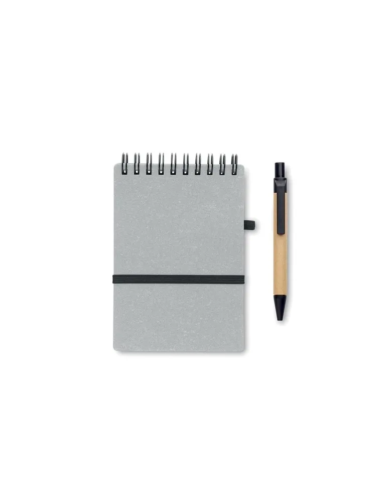Cahier recyclé et stylo à bille NOTIE