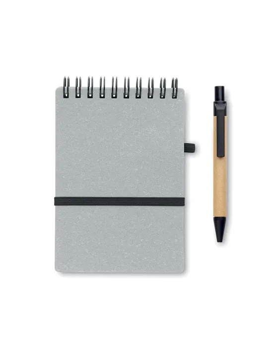 Cahier recyclé et stylo à bille NOTIE