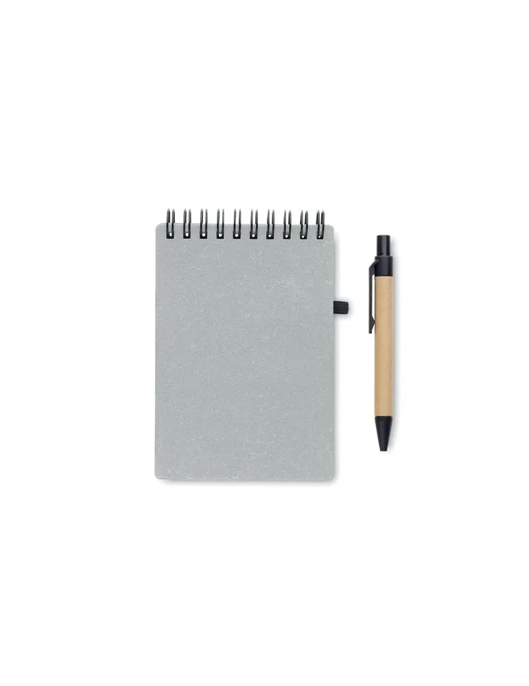 Cahier recyclé et stylo à bille NOTIE