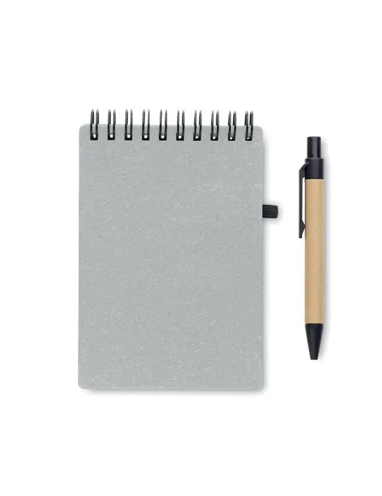 Cahier recyclé et stylo à bille NOTIE