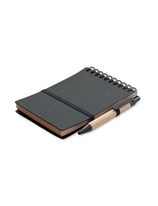 Cahier recyclé et stylo à bille NOTIE