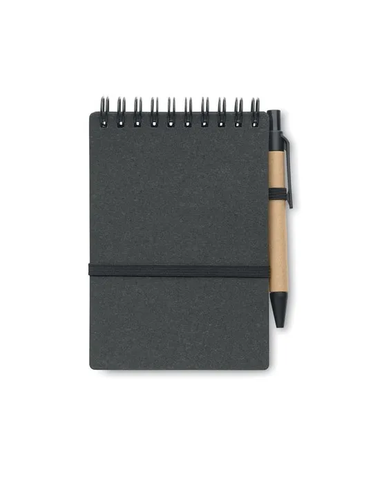 Cahier recyclé et stylo à bille NOTIE