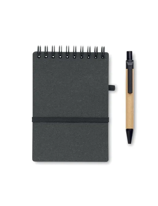 Cahier recyclé et stylo à bille NOTIE