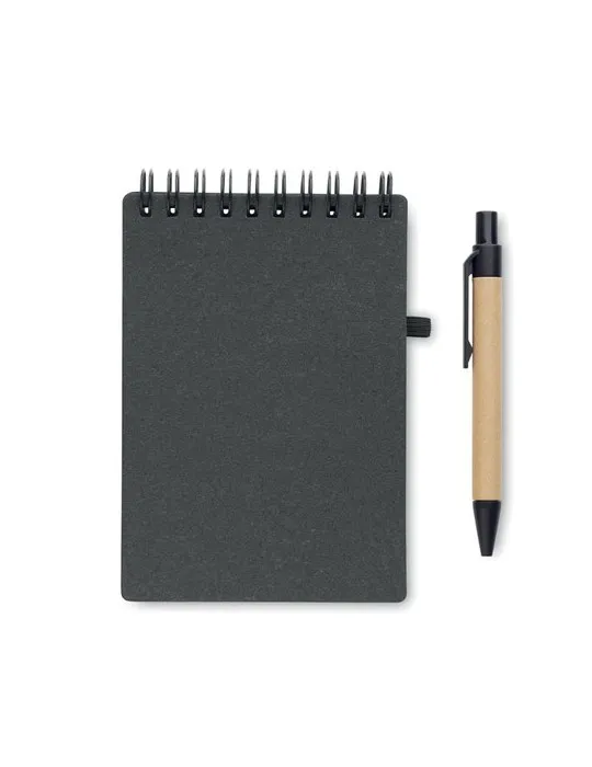 Cahier recyclé et stylo à bille NOTIE