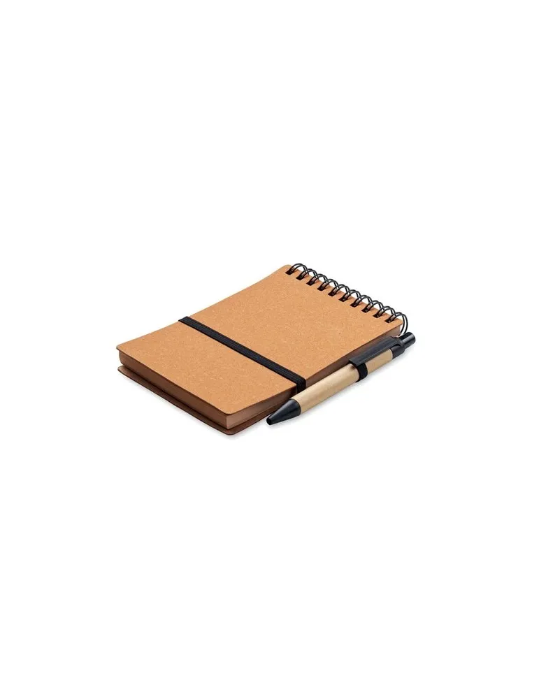 Cahier recyclé et stylo à bille NOTIE