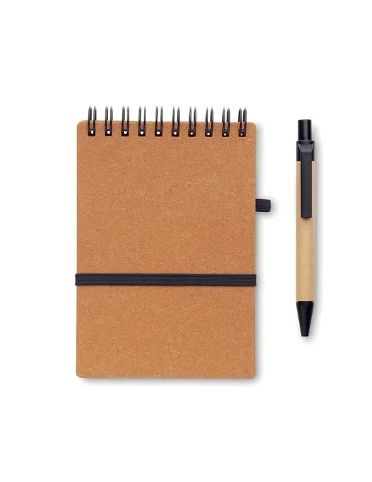 Cahier recyclé et stylo à bille NOTIE