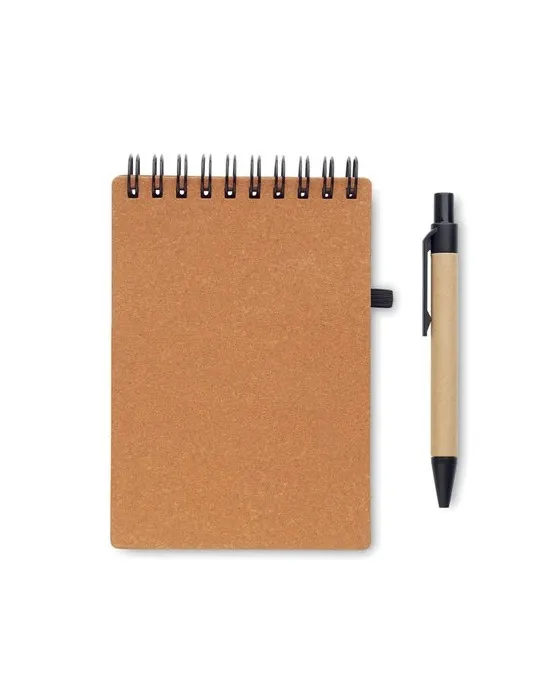 Cahier recyclé et stylo à bille NOTIE