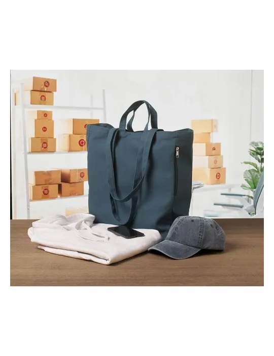 Sac shopping en coton recyclé GAVE COLOUR Personnalisé Personnalisé