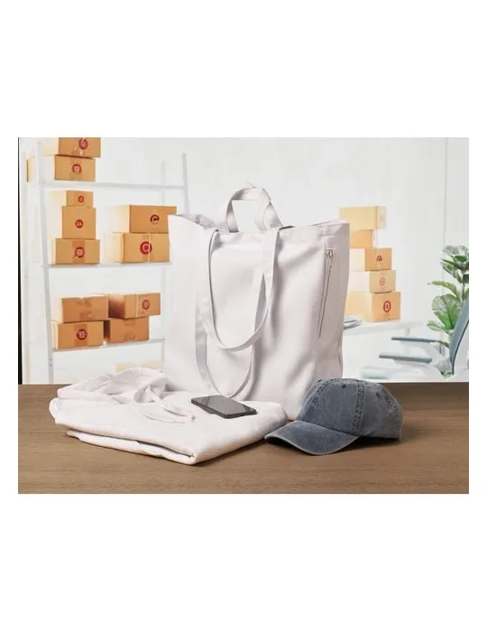 Sac shopping en coton recyclé GAVE COLOUR Personnalisé Personnalisé