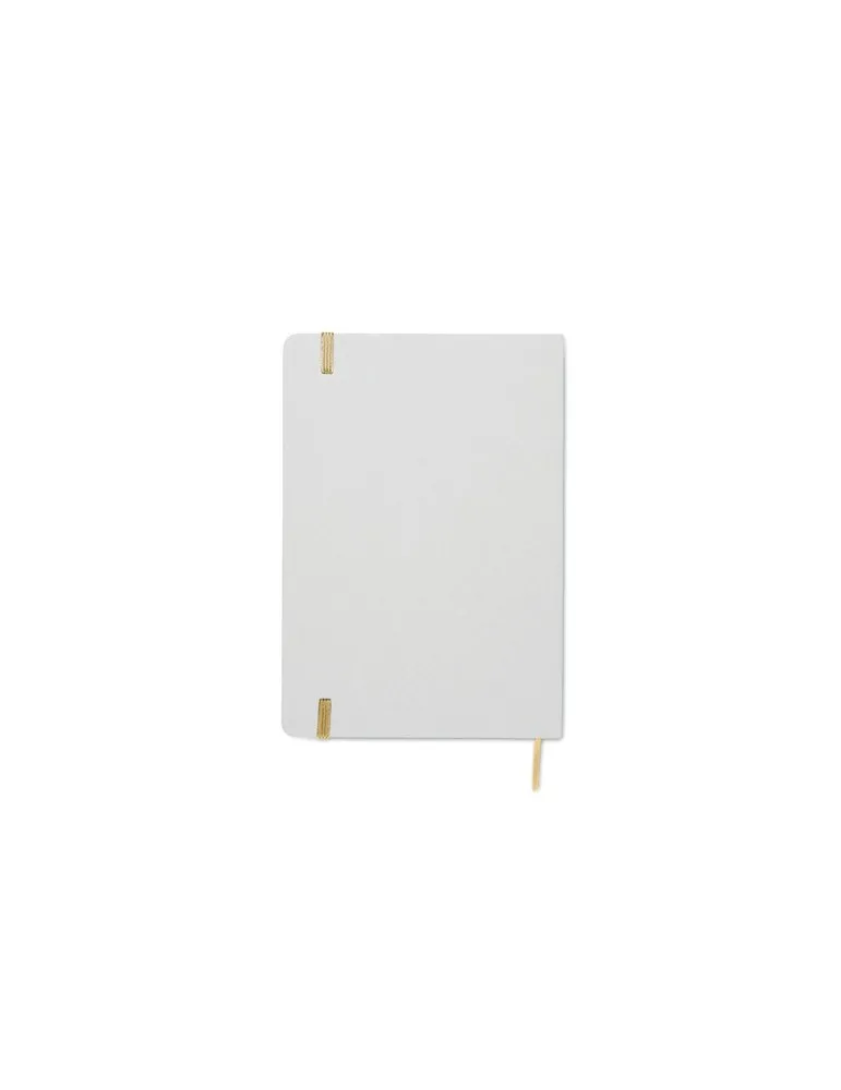Carnet A5 à couleur révélée personnalisé ROUTE WHITE Matières : métal Couleurs : blanc translucide marquage laser ultra précis